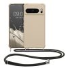 Kwmobile калъф с връзка за връзка за Google Pixel 8 Pro, кремав, силиконов, 61868.16
