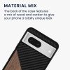 Kwmobile калъф за Google Pixel 8, кафяв/черен, дърво/силикон, 61873.01