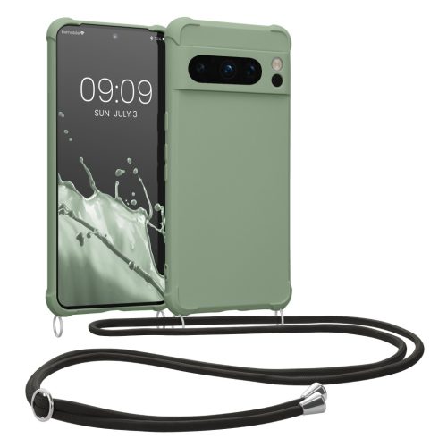 Kwmobile калъф с връзка за Google Pixel 8 Pro, светло зелен, силиконов, 61868.172