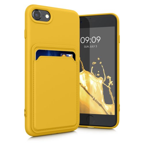 Kwmobile калъф за Apple iPhone SE (2022)/iPhone SE (2020)/iPhone 8, жълт, силиконов, 55117.165