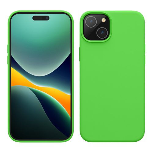 Kwmobile калъф за Apple iPhone 15, зелен, силиконов, 61953.159