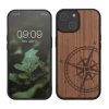 Kwmobile калъф за Apple iPhone 15, кафяв, дърво/силикон, 62011.01