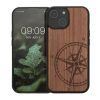 Kwmobile калъф за Apple iPhone 15, кафяв, дърво/силикон, 62011.01