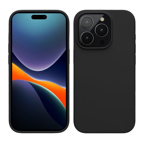 Kwmobile калъф за Apple iPhone 15 Pro, черен, силиконов, 61955.01