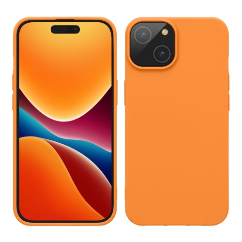 Kwmobile калъф за Apple iPhone 15, оранжев, силиконов, 61957.15