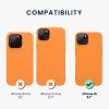 Kwmobile калъф за Apple iPhone 15, оранжев, силиконов, 61957.15