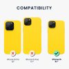 Kwmobile калъф за Apple iPhone 15, жълт, силиконов, 61953.165
