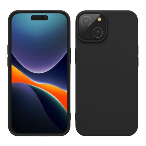 Kwmobile калъф за Apple iPhone 15 Plus, черен, силиконов, 61958.47