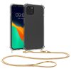 Kwmobile калъф с връзка за Apple iPhone 15, прозрачен/златист, силиконов, 62029.21
