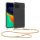 Kwmobile калъф с връзка за Apple iPhone 15, прозрачен/златист, силиконов, 62029.21