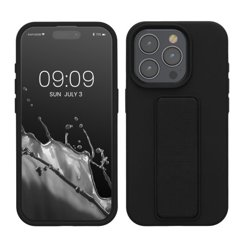 Kwmobile калъф за Apple iPhone 15 Pro, черен, силиконов, 62015.01