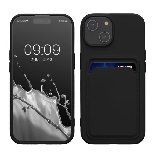 Kwmobile калъф за Apple iPhone 15, черен, силиконов, 62017.01