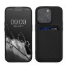 Kwmobile калъф за Apple iPhone 15 Pro, черен, силиконов, 62019.01