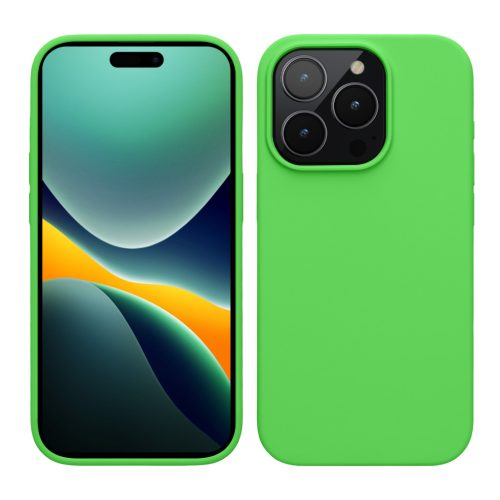Kwmobile калъф за Apple iPhone 15 Pro, зелен, силиконов, 61955.159