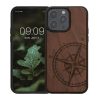 Kwmobile калъф за Apple iPhone 15 Pro Max, кафяв, дърво/силикон, 62014.01