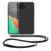 Kwmobile калъф с връзка за Apple iPhone 15 Plus, прозрачен/черен, силиконов, 62034.01