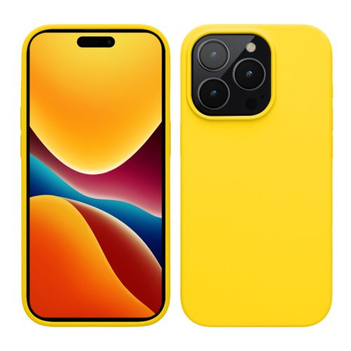 Kwmobile калъф за Apple iPhone 15 Pro, жълт, силиконов, 61955.165