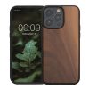 Kwmobile калъф за Apple iPhone 15 Pro Max, кафяв, дърво/силикон, 62010.18