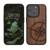 Kwmobile калъф за Apple iPhone 15 Pro, кафяв, дърво/силикон, 62013.01