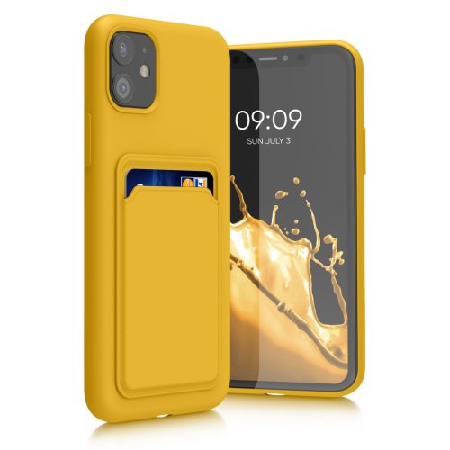 Kwmobile калъф за Apple iPhone 11, жълт, силиконов, 55114.165