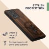 Калъф Kwmobile за Xiaomi Redmi Note 12 Pro 5G, кафяв/син, дърво, KWM000018BW004C