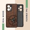 Калъф Kwmobile за Xiaomi Redmi Note 12 Pro Plus 5G, кафяв/син, дърво, KWM000018BX004C
