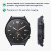 Комплект от 2 калъфа Kwmobile със защитно стъкло за Xiaomi Watch S1, черен/тъмно син, пластмаса, KWM000015ES003C