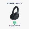 Комплект от 2 възглавнички за уши Kwmobile за Sony WH-1000XM5, черни, еко кожа, KWM000024SF001C