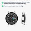Комплект 2 калъфа Kwmobile със защитно стъкло за Samsung Galaxy Watch 6, кремав/прозрачен, пластмаса, KWM000024TC002C