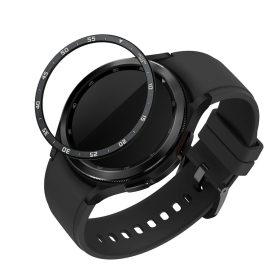   Kwmobile Dial Frame за Samsung Galaxy Watch 6 Classic, черен/сребрист, алуминий, KWM000024TK001C