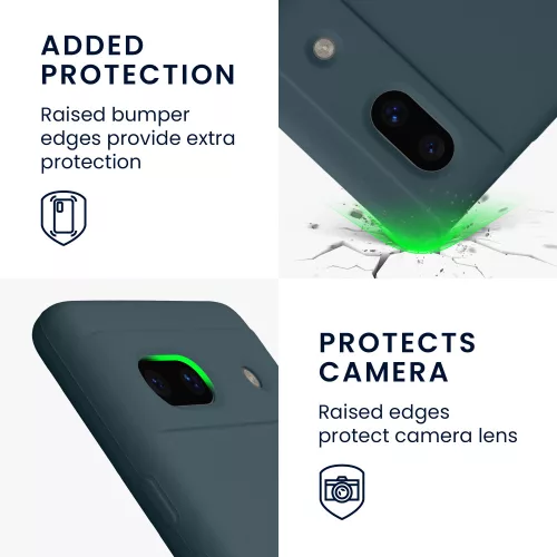 Калъф Kwmobile за Google Pixel 7a, тъмно зелен, силикон, KWM000019YE019C