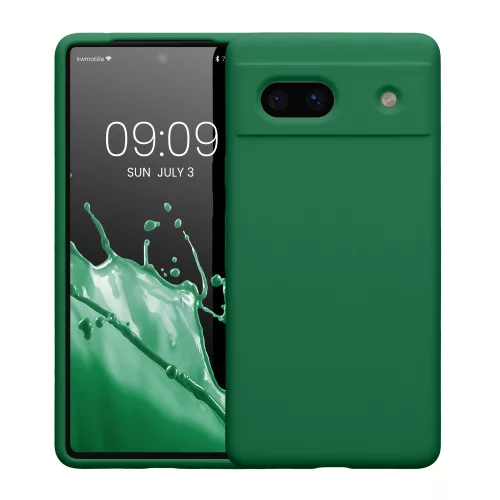 Калъф Kwmobile за Google Pixel 7a, зелен, силикон, KWM000019YE020C