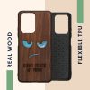 Калъф Kwmobile за Xiaomi 11T/11T Pro, кафяв/син, дърво, KWM000014HW010C