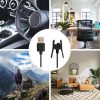 Kwmobile USB захранващ кабел за Garmin Vivosmart 4, черен, пластмаса, KWM000024UD001C