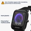 Комплект от 2 защитни фолиа Kwmobile за Amazfit Bip U/Bip U Pro, прозрачно/черно, полимер, KWM000024VJ001C