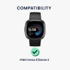 Комплект от 2 защитни фолиа Kwmobile за Fitbit Versa 4/Sense 2, прозрачно/черно, полимер, KWM000024WK001C