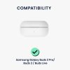 Калъф за слушалки Kwmobile за Samsung Galaxy Buds 2 Pro/Buds 2/Buds Live, сив/черен, силикон, KWM000015RY003C