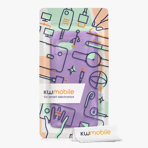 Калъф Kwmobile за Google Pixel 7a, лилав, силикон, KWM000019YE028C