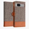 Калъф Kwmobile за Google Pixel 7a, сив/кафяв, текстилен, KWM000020HX001C