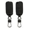 Калъф за ключ Kwmobile за Skoda/Seat 3 бутона, черен, естествена кожа, KWM000024XG001C