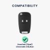 Капак за автомобилен ключ Kwmobile за Opel/Chevrolet 2 бутона, тъмно зелен, силикон, KWM000008LV004C