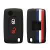 Капак за автомобилен ключ Kwmobile за Peugeot/Citroen 2 бутона, многоцветен, силикон, KWM0000093T004C