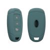 Капак за автомобилен ключ Kwmobile за Hyundai 3 бутона - Keyless Go, тъмно зелен, силикон, KWM000009FX002C
