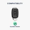 Капак за автомобилен ключ Kwmobile за Hyundai 3 бутона - Keyless Go, тъмно зелен, силикон, KWM000009FX002C