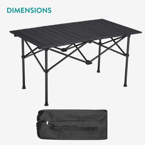 Masa pliabila Navaris din aluminiu, 95x55 cm, versatila, negru, NAV0000272F001C