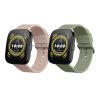 Комплект от 2 каишки Kwmobile за Amazfit Bip 5/GTR 4, зелен/розов, силикон, KWM000024YT003C