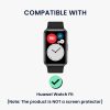 Комплект от 2 калъфа Kwmobile за Huawei Watch Fit, прозрачни/черни, пластмасови, KWM000024ZO001C