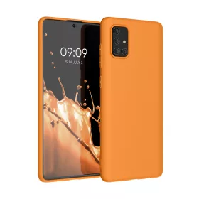   Калъф Kwmobile за Samsung Galaxy A71, оранжев, силикон, KWM000010ZJ029C