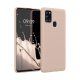 Калъф Kwmobile за Samsung Galaxy A21s, крем, силикон, KWM000011GI022C