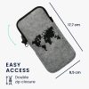 Универсален калъф за телефон Kwmobile, размер XXL - 7 инча, сив/черен, текстилен, KWM000016AK019C